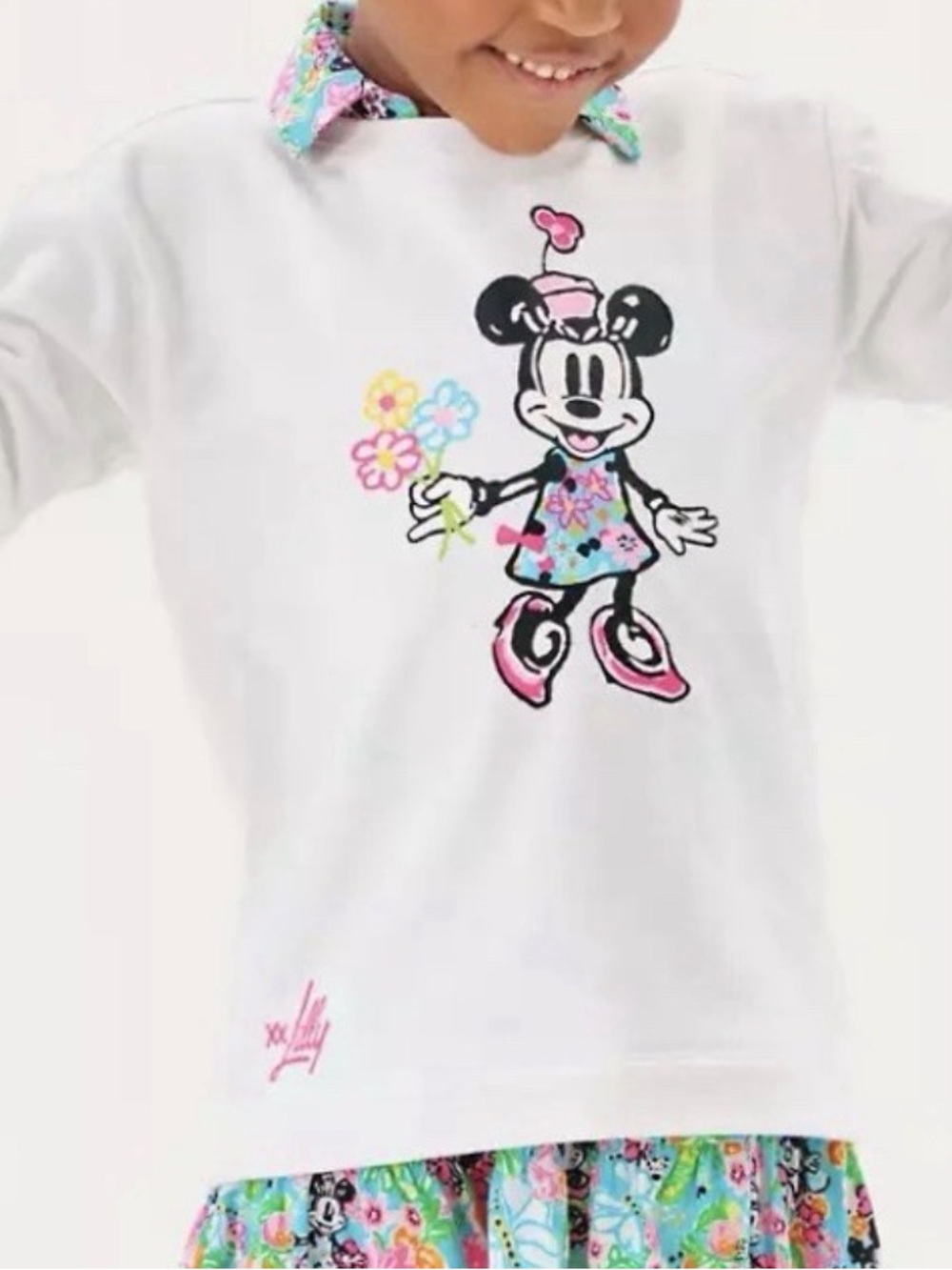 Lilly hearts Disney Ballard sweatshirt girls size XL 12-14 Lilly Pulitzer disney